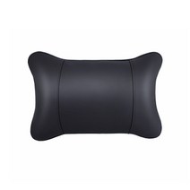 발란스코드 차가겸용 리넨 가죽 목베개 쿠션 차재 기억면 자동차 머리베개 허리베개, 블랙, 머리베개 1개