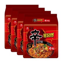 농심 신라면 볶음면 131g X 4개입 4개 (총16개) 맛있는 라면 즉석 한끼 간식 밥 라멘 점심 박스 면 추천 종류 가격 차박 음식 여행 캠핑 야식, 단품