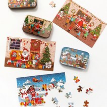 (MH) 민화 크리스마스 틴케이스 퍼즐, 레드학교