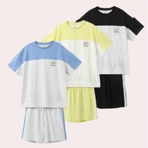 행텐주니어 상하복셋트 (4.5부티/바지) 아동키즈 면 트레이닝셋트 편하고 신축성 좋은 여름 츄리닝 활동성 좋은 생활복
