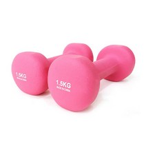 미용아령1.5kg 헬스덤벨 덤벨운동기구 네오프렌 1KG2KG 여자미용덤벨 PVC덤벨2KG 여자아령 아령2KG 아령1KG 운동기구 운동헬스아령 가정용덤벨 우레탄아령 요가고무아령, 1.5kg