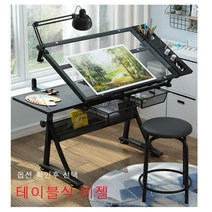 승강식 드로잉 책상 테이블식 이젤 캔버스 F형 전문가용 그림 미술학원 컴퓨터 디자이너 미대 작업대, 단품