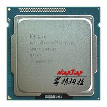 [해외]인텔 코어 i5-3570 i5 3570 3.4 ghz 쿼드 코어 cpu 프로세서, One Size, One Color