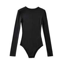 롱 글러브 봄 가 여성 캐주얼 긴팔 넥 니트 바디 수트