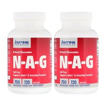 1+1 자로우 포뮬러스 Jarrow Formulas NAG 700mg 아세틸 글루코사민 베지 캡슐 120정, 1개, 기본