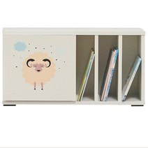 낮은 도어형 이케아 책장 책꽂이 거실 원룸 아이방 유치원 틈새수납장 국내제작 다용도진열대, H6664, 기린(좌)