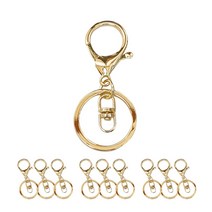 키오링 8자 회전형 게고리 열쇠고리, 골드, 10개