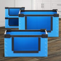 대형플라스틱 운반 이사포장 물류 적재박스 단프라제작 창고보관, 물류 중 파랑, 물류 중 파랑