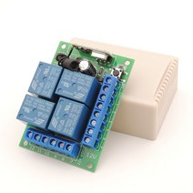 만능리모컨 433Mhz 범용 무선 원격 제어 DC 12V 10Amp 4CH 릴레이 수신기 및 송신기 차고 문 모터 커튼 LED, [03] 1RC, 03 1RC