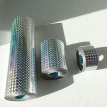 한 롤 120M 레이저 실버 컬러 핫 스탬핑 호일 PVC 필름, 폭 32cm