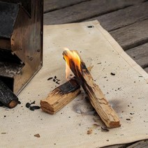 야외 휴대용 캠핑용 화목난로 전원주택 장작불멍 화로 우드스토브 캠핑 난로, 방화매트베이지L