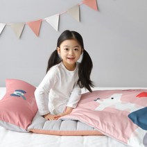 [보웰] 보니멀랜드 클린모달 토퍼형 어린이집 낮잠이불 세트 포포(솜포함)