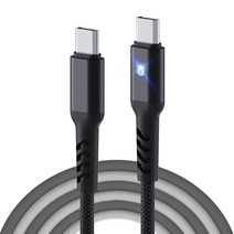 아이엠듀 C타입-C PD 타입 USB 2.0 플렉시블 고속충전 케이블 100W 5A, 블랙, 30cm