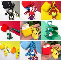 톡톡튀는 커여운 에어팟 케이스 키링, 히어로캐릭터_블루