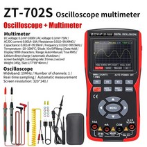 디지털 멀티미터 테스터기 ZOYI ZT 702S 자동 True RMS 트랜지스터 프로브 PC 파형 데이터 저장 오실로스코프 계량기 48 MS 10MHZ, 1.28 inch Full Vision