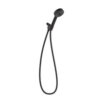 Hansgrohe Pulsify 15.2cm(6인치) 핸드헬드 샤워 헤드 세트 모던 3스프레이 파우더레인 인텐스레인 맥동 마사지 크롬 호스 포함 퀵클린 포함 2.5GPM, 2.5_Matte Black, Matte Black_2.5