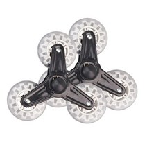 2피스 쇼핑 카트 캐스터 교체 부품 계단 등반 세탁 삼각형 클램프 베어링 수하물 가방 Whee, a