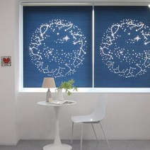 별자리 레이저 암막 롤스크린(125*180cm) 3color 블루