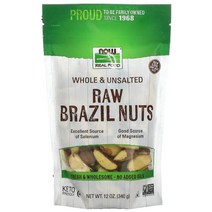 NOW Foods Real Food Raw Brazil Nuts Whole Unsalted 12 oz (340 g), One Color, One Size