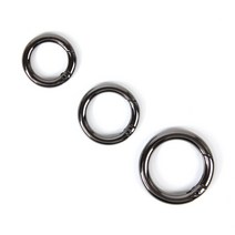 JStrading 국산 오픈키오링 (흑니켈) 오픈형 오링 O링 가방 부자재 키홀더 키링, 17mm, 1개