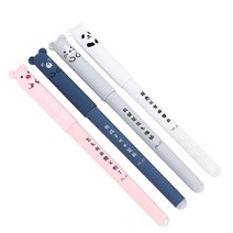 펜 마우스 펜마우스 손목보호 전자펜 1-8 Pcs Kawaii 돼지 곰 고양이 지우개 젤 학교 사무 용품 편지지 선물 0.35mm 블루 블랙 잉크, [01] Black, [01] random 1pc