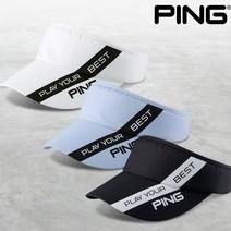 핑 남성 골프썬캡 슬로건 와이드 바이저 남자 골프챙모자 2023, 블랙