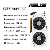 ASUS-그래픽 카드 GTX 1060 3G 5G 6G GDDR5 6 핀 그래픽카드 GPU 데스크탑 CPU 메인보드 127126, 03.아수스-GTX-1060-3GB