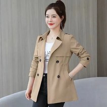 Momolatti 여성 허리를 굽히다 쇼트 정장 트렌치코트렌치코트