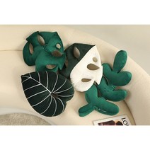 식물 쿠션 희귀식물 몬스테라 알보 나뭇잎 쿠션, 4