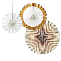 베이비베이커리 파티데코 페이퍼팬 B타입 3종 DIY세트, 골드