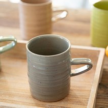 한국도자기 머그컵 물잔 파스텔 쌍화차잔, 옐로우