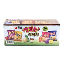 농심 맛있는 이야기 720g 과자세트, 꿀꽈배기6개+감자깡6개+포스틱6개+자갈치6개, 1세트