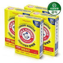 [암앤해머] [유한양행] 워싱소다 (세탁첨가제) 1.55kg x 4개, 없음