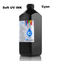 UV잉크 1000ML LED DX4 DX5 DX6 DX7 DX10 TX800 XP600 엡손 1390 L800 L1800 L805 R1800 R1900 UV 수정 프린터, 1PC Cyan-Soft