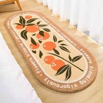 발매트 입구 발판 매트 현관 가게 업소 683878 바닥 식물 꽃 작은 신선한 부드러운 양탄자 홈 카펫 침실 화장실 욕실 문 흡수성 미끄럼 방지 발 패드, 60cmx90cm, Orange brown