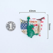 덴마크 프랑스 캐나다 세계여행 기념품 관광 미국 자유의 여신상 미국 국기 뉴욕 냉장고, 자유의 여신상2
