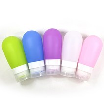 여행시 휴대용 실리콘 원형 공병 38ml 60ml 80ml, 38ml_핑크