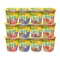 메리박스 컵라면 4종세트 오뚜기 컵누들 혼합맛 12개(매콤한맛3+우동맛3+매콤찜닭3+로제맛3), 1세트