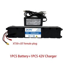 전동킥보드 배터리 36v 10s3p 36ah 500w 고성능 18650 리튬 충전식 리튬 자전거 스쿠터 전기 자동차 bms xt30 xt60, 파란색