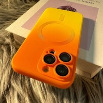 럭셔리 맥세이프 무선 충전 패턴 케이스 아이폰 호환 11 12 1314 프로 맥스, 주황색, For iPhone 12Pro Max