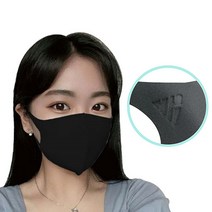 빨아쓰는 연예인 패션마스크 실내용 천마스크 블랙 컬러 5매, 블랙 컬러 대형(L)