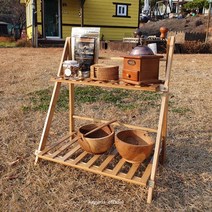 캠핑쉘프 우드 선반 캠핑용품 인디언 폴더블 쉘프 접이식 수납장 2단 3단 차박 글램핑 쉘프, 2단 50cm