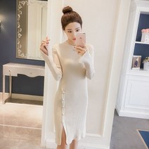 엄마돌원피스 니트 엄마돌 롱 빅사이즈 뽀글이 원피스 겨울 웨딩촬영 복장 크리스마스 연말 커플룩 복장