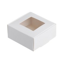 카톤 투명 PVC 창 비누 상자 10 개 보석 선물 포장 크래프트 종이 결혼식 발렌타인데이 사탕, [02] WHITE, [02] 70x70x30mm