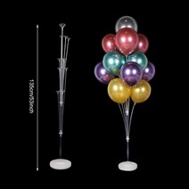홈파티 파티장식 Balloon Column Stand Holder Round Baloon Arch Frame Ring 생일 풍선 식 웨딩 파티 크리스마스 베이비 샤워, 01 inch, 10 balloon stand 2