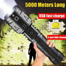 강력한 LED 해루질 손전등 후레쉬 XHP90 고출력 토치 라이트 전조등 충전식 전술용 18650 Usb 캠핑 램프, [03] P99, [03] 5200mAh 26650