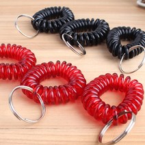 전화선 스프링 포카 홀더 차키 키링 증사 증명사진 포토 카드 스마트키 액자 자동차 번호판 차번호 열쇠 고리 부자재 재료 목욕탕 라커 연결 악세사리 만들기 링 네임택, 검정
