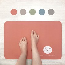 윤샵 소프트발매트 빨아쓰는 규조토 화장실 발매트 3세대 발닦개, 블루