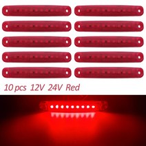 10pcs 12v 24v 9 smd led 트럭 왜건 skvier 마커 표시기 트레일러 라이트 후면 램프 정지 신호 자동차 kamaz, 없음