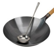 무쇠 팬 그리들 주물 팬 후라이팬 중화 원형 웍 추천 업소용 궁중팬 중식 중국 가정용 볶음 식당용, 36cm나무손잡이+스푼